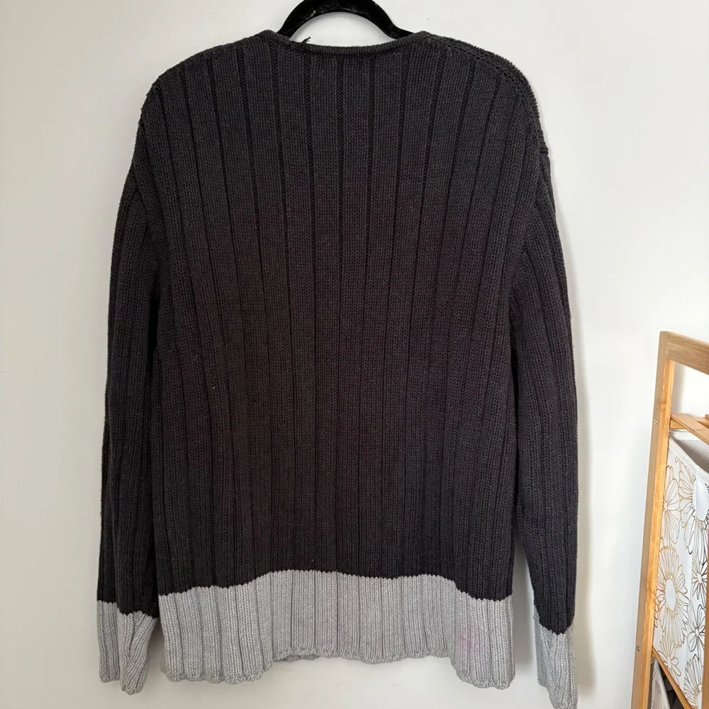 Vintage Polo Jeans Co Ralph Lauren Sz XL Ribbed‎ Pullover Cotton Sweater 90s Y2K